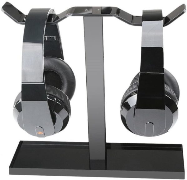 7. Headphone Stand, MOCREO Acrylic Dual Balance Headset Stand Gaming Headphone