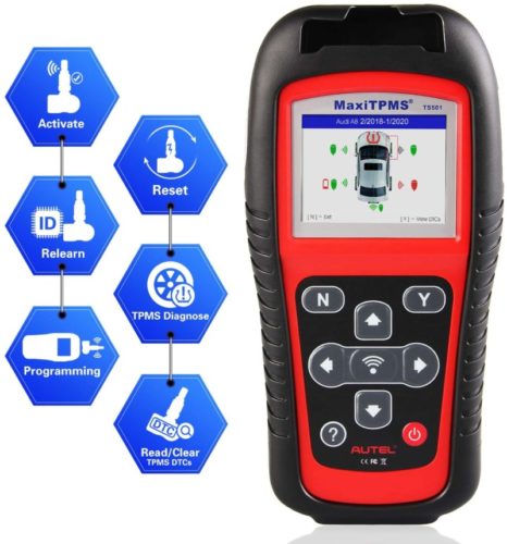 Autel MaxiTPMS TS501 TPMS Car Diagnostic Tool Activate TPMS Sensors/Read sensor data/TPMS Sensor Programming/Check Key FOB/Program MX-Sensor/Read/Clear TPMS DTCs/Relearn by OBD Function TOP 10 BEST TPMS TOOLS IN 2022 REVIEWS