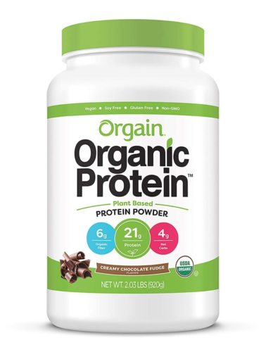 Orgain Organic Plant Based Protein Powder, Creamy Chocolate Fudge - Vegan, Low Net Carbs, Non Dairy, Gluten Free, Lactose Free, No Sugar Added, Soy Free, Kosher, 2.03 Pound (Packaging May Vary) TOP 10 BEST PROTEIN POWDERS FOR PREGNANCY IN 2022 REVIEWS