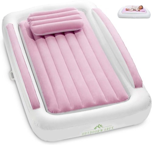 inflatable travel bed for kids Toddler camping or floor bed Portable Blow Up Mattress 3 colors