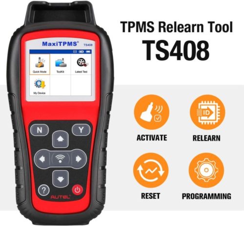 Autel TPMS Relearn Tool TS408, Upgraded Version of TS401, TPMS Reset, Sensor Activation, Program, Key Fob Testing, with Lifetime Update