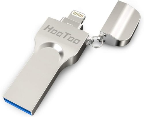 iPhone-Flash-Drive-128GB-HooToo-USB-3.0-Photo-Stick-MFi-Certified-External-Memory-Stick-Compatible-with-iPhone-iPad-Touch-ID-Encryption-with-iPlugmate-App-software-support-Windows-Mac-and-iOS