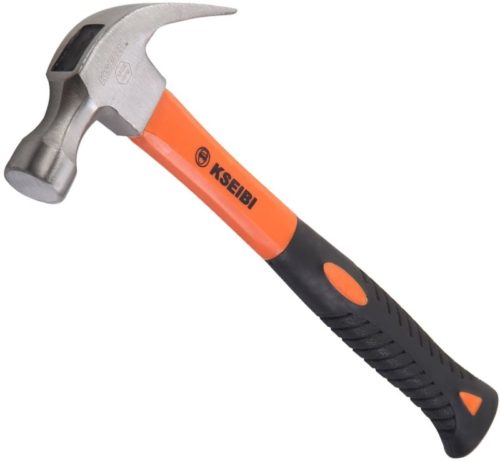 #10. KSEIBI Claw Hammer with Fiberglass Handle