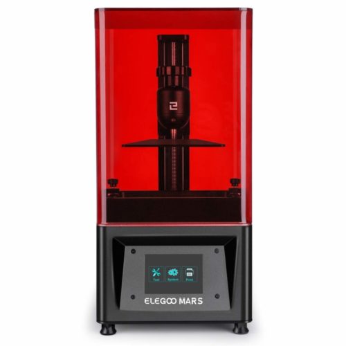 ELEGOO Mars UV Photocuring LCD 3D Printer with 3.5'' Smart Touch Color Screen Off-line Print 4.53in(L) x 2.56in(W) x 5.9in(H) Printing Size Black Version