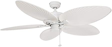 Honeywell Ceiling Fans 50200 Palm Island Tropical Indoor/Outdoor Ceiling Fan, 52", White