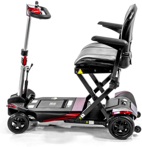Transformer Automatic Folding Scooter for Adults and Seniors, RED, Lightweight Lithium Battery, Airline Approved