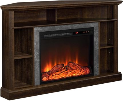 Ameriwood Home Corner Fireplace TV Stands