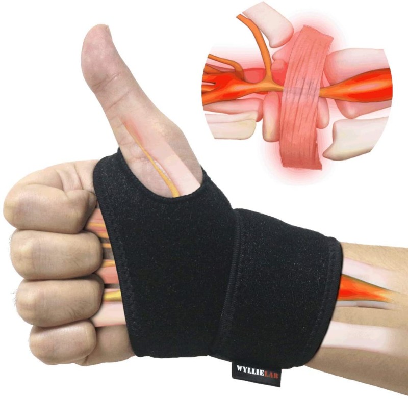 Wrist Brace for Carpal Tunnel, Comfortable and Adjustable Wrist Support Brace for Arthritis and Tendinitis, Wrist Compression Wrap with Pain Relief, Fit for Both Left Hand and Right Hand – Single
