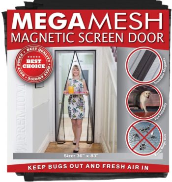 MEGAMESH MAGNETIC SCREEN DOOR BY EASY INSTALL Magnetic Screen Doors 