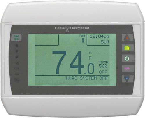 Homewerks Radio Thermostat CT-80-H-K1 Wireless Thermostat with Wi-Fi Module, Dual Wireless Inputs and Large Touch Screen