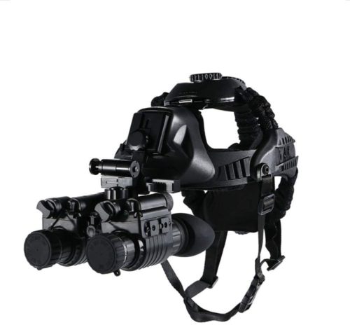 AUNLPB Night Vision Binocular Telescope, Helmet Type Infrared Telescope with Recording Function for Hunting and Watching Wildlife Security Monitoring