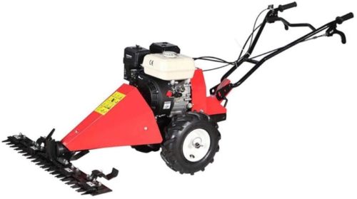 Kiyte 173CC Gas Self Propelled Lawn Mower, 4-Stroke Multi-Function String Trimmer Brushcutter Weed Wacker, Push Lawn Sweeper,Red