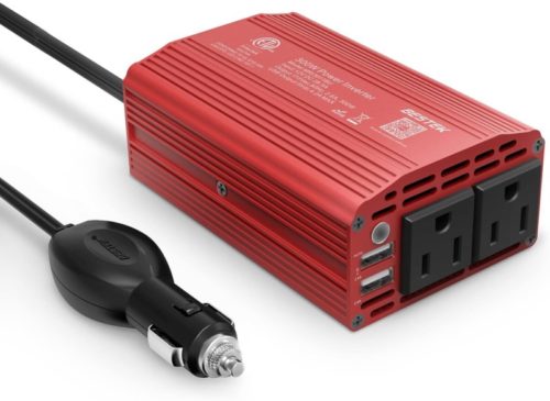 BESTEK 300W Power Inverter DC 12V to 110V AC Car Inverter with 4.2A Dual USB Car Adapter TOP 10 BEST CAR POWER INVERTERS IN 2022 REVIEWS