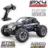 Fistone RC Truck 1/16 High Speed Racing Car , 24MPH 4WD Off-Road Waterproof Vehicle 2.4Ghz Radio Remote Control Monster Truck Dune Buggy Hobby Toys for Kids and Adults