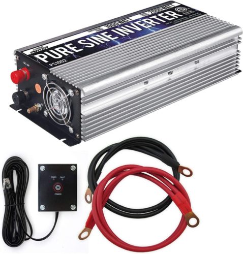 GoWISE-Power-1000W-Pure-Sine-Wave-Inverter-12V-DC-to-120V-AC-with-2-AC-Outlets-1-5V-USB-Port-2-Battery-Cables-and-Remote-Switch-2000W-Peak-PS1002